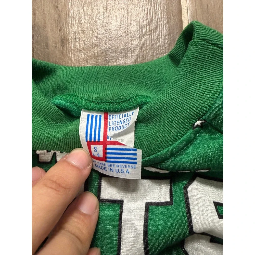 Vintage New York Jets Kids Sweatshirt NFL Green Football Graphic Size S 6-8 USA
